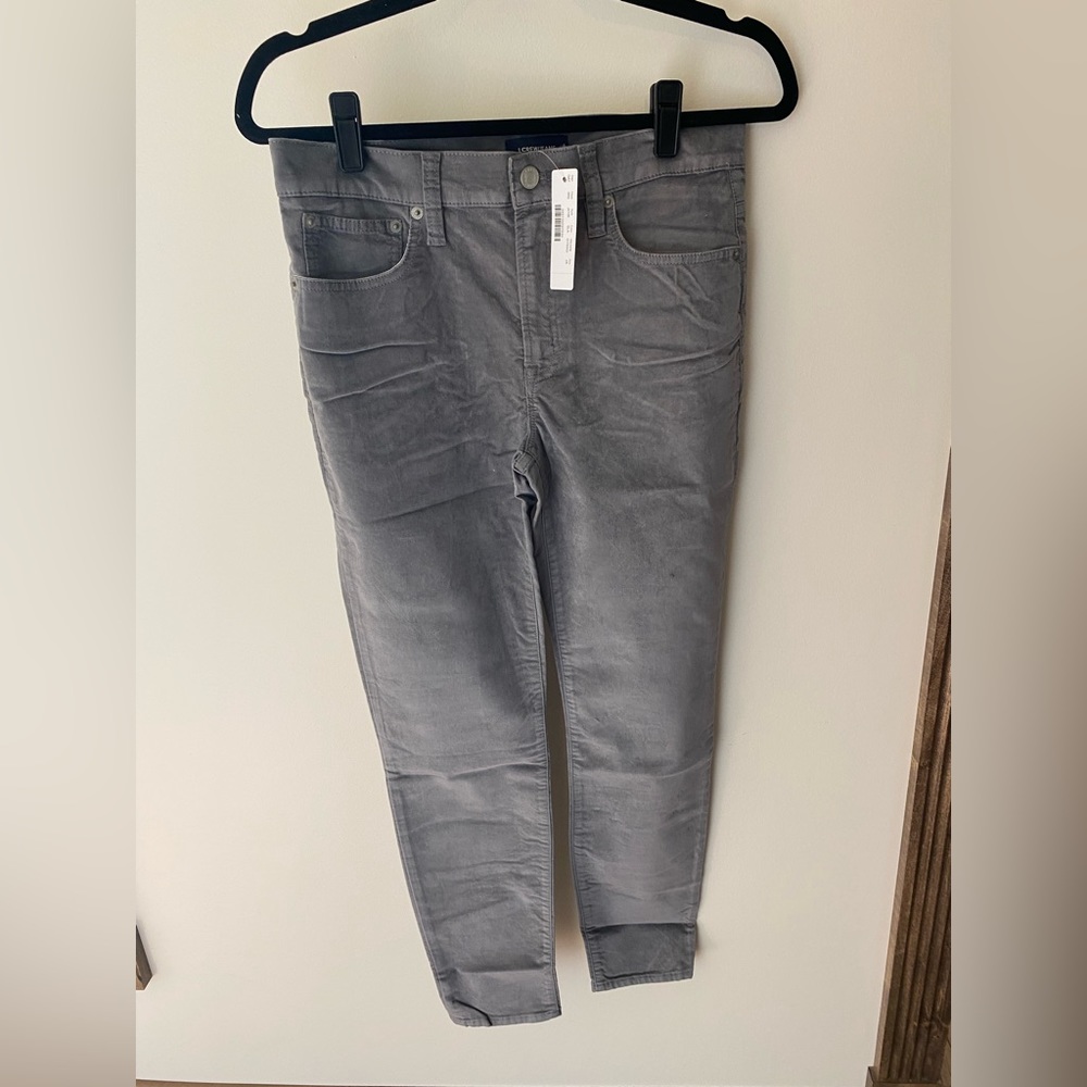J. Crew Slate Grey Velvet Skinnies